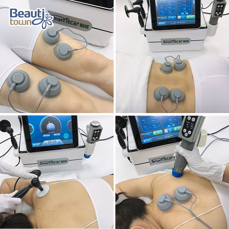3 in 1 Aesthetic Equipment Electromagnetic Focused Shockwave Therapy Ems Muscle Stimulation Tecar Pain Relief Machine