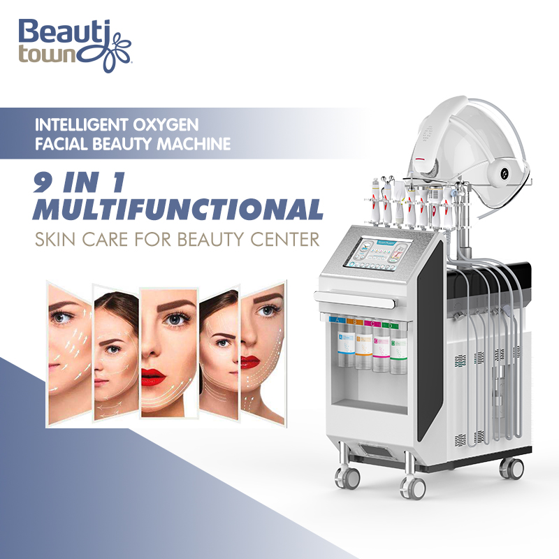 Beauty Spa Use Oxygen Facial Machine Increase Skin Elasticity 9 in 1 Oxygen Facial Treatment machine price