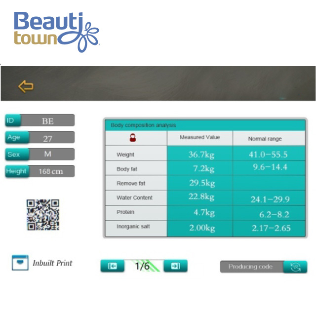 High Quality Body Fat Analyzer Device with Height Measurement